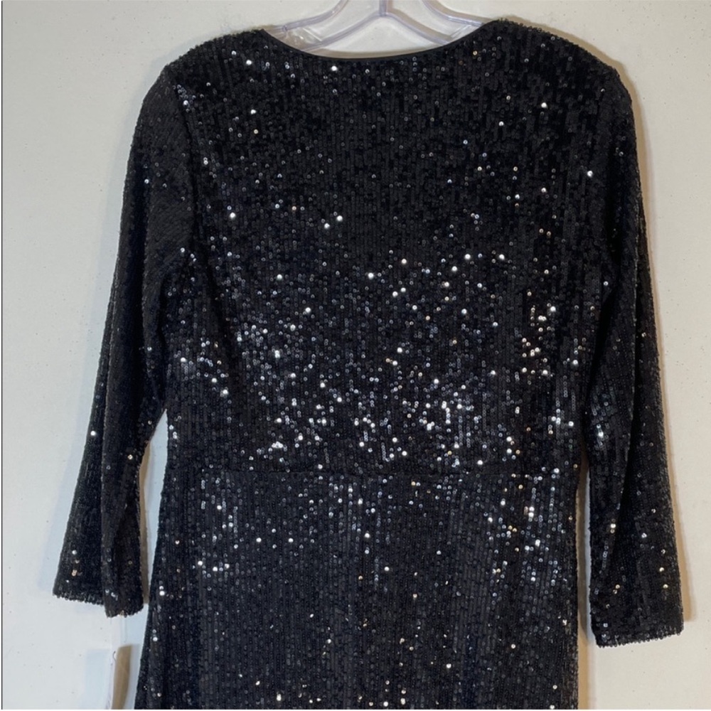 MSK Black Sequin A-Line Midi Dress. Small. NWT. - Picture 13 of 14